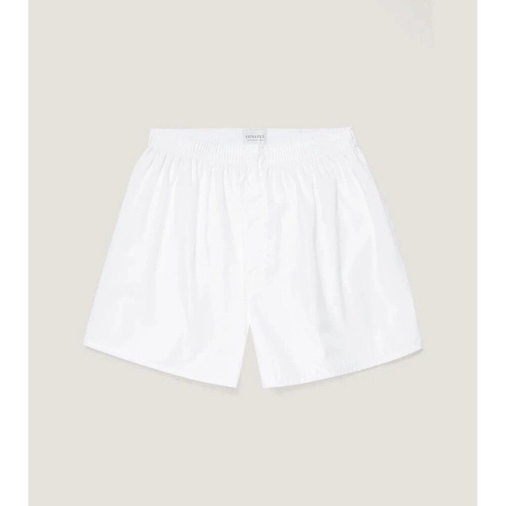 Sunspel White Men’s Boxer Shorts Size Medium NWOT 100% Cotton